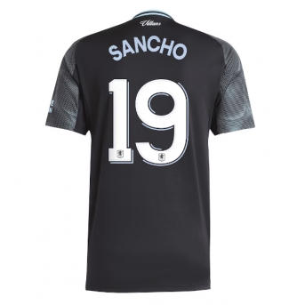 Billige Fotballdrakt Aston Villa Jadon Sancho #19 Replika Bortedrakt 2025-26 Kortermet